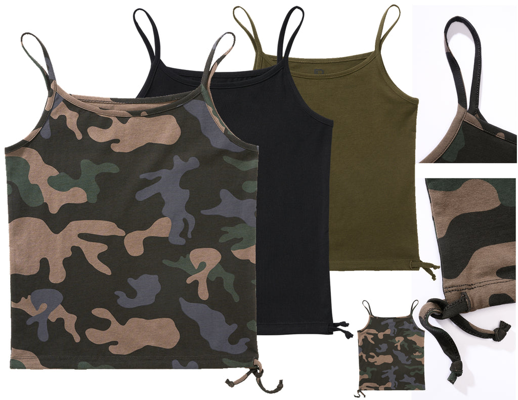 Brandit Damen Militär Camouflage Tanktop Spaghetti Top Lilly S, M, L, XL, 2XL, 3XL, 4XL, 5XL