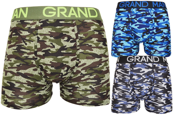 Grand Man men´s Boxer Shorts Army  Underwear Camouflage Print 5043