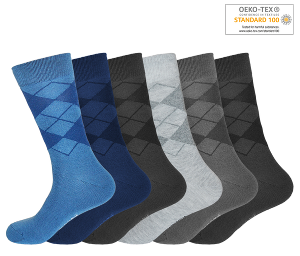 6x Paar Damen Herren Unisex Socken Baumwolle SK207 Gr 35-38, 39-42.  43-46