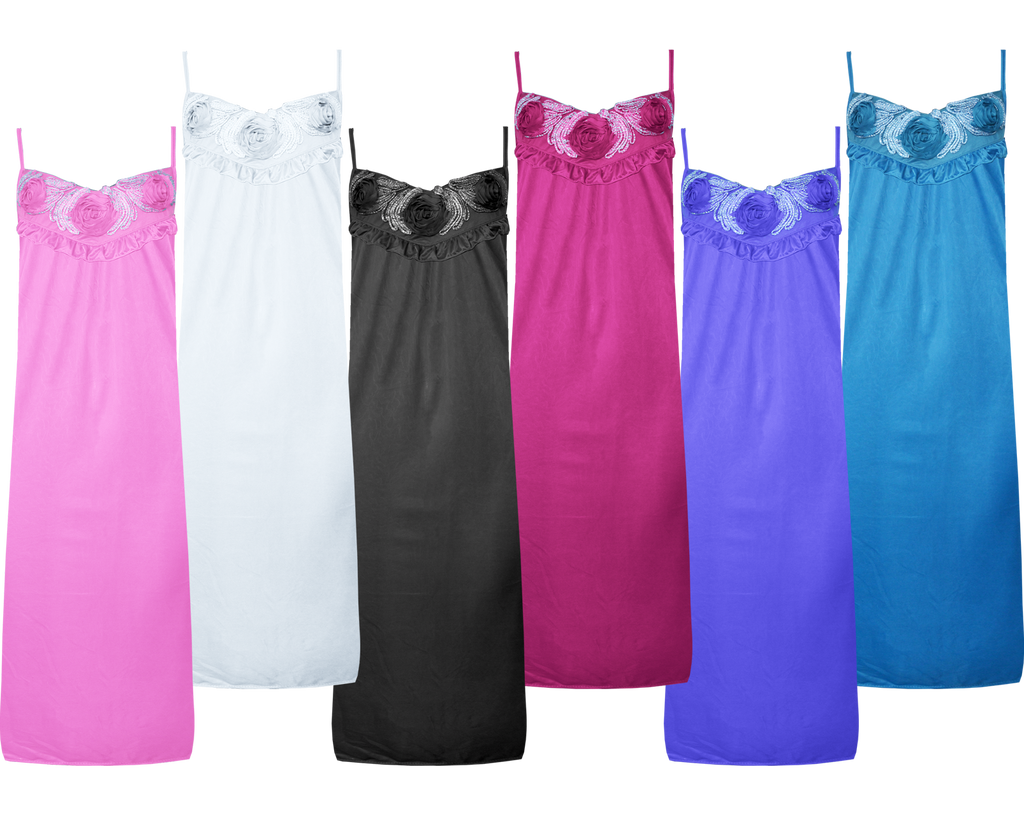Women's Sexy Night Dress Lingerie satin Pajamas 1104 One Size
