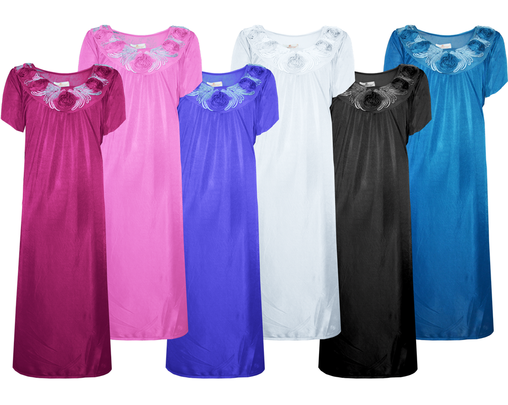 Women's Sexy Night Dress Lingerie satin Pajamas 1105 One Size