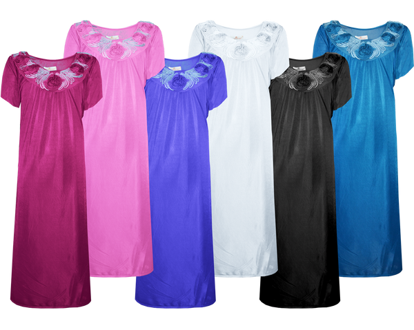 Women's Sexy Night Dress Lingerie satin Pajamas 1105 One Size